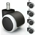 thumbnail image 1 of Ruedas giratorias para patines, ajuste universal para pasadores de 11 mm, protegen sus pisos de rayones y daños, rodamiento cómodo con dos ruedas sobre eje de acero, reemplazo resistente para muebles, 1 of 5