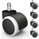 thumbnail image 1 of Ruedas giratorias para patines, ajuste universal para pasadores de 11 mm, protegen sus pisos de rayones y daños, rodamiento cómodo con dos ruedas sobre eje de acero, reemplazo resistente para muebles, 1 of 5