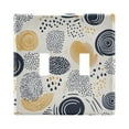 3 Gang Light Switch Cover Plate Circle and Dot Doodle Wall Plate