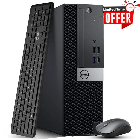 Restored Dell Desktop Computer OptiPlex 5070 PC Intel i5-9500 6-Core Processor, 32GB DDR4 Ram, 512GB NVMe SSD, Built-in WiFi, Wireless Keyboard & Mouse, Windows 11 Pro (Refurbished)