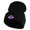 Black, variant on Tropical Fish Sea Life Iron On Patched 12 Inch Long Knitted Beanie - White OSFM