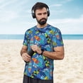 thumbnail image 4 of Wukai Hawaiian Style Print Men's Short-Sleeved Mesh T-Shirt,Quick-Dry Short Sleeve Workout T-Shirt-3X-Large, 4 of 8