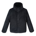 thumbnail image 4 of KAUOD Girls Full Zipper Mock Neck Jackets Fleece Soft Christmas Winter Coats Kids Long Sleeve Warm Plush Outwear with Pockets, 4 of 5