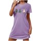 thumbnail image 5 of Camisón corto de talla grande para mujer, camisón de manga corta con estampado de pecho a la moda, camisón para mujer, 5 of 5