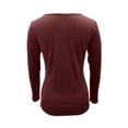 thumbnail image 2 of Womens Athletic Tops Long Sleeve Compression Shirt Women Short Sleeve T Shirts Womens Long T Shirts Pack Sleeved Sleeves Women Loose Workout Shirt And Set Red M, 2 of 2