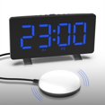 thumbnail image 4 of Reloj con pantalla de escritorio, relojes despertadores con espejo, pantalla de 12/24H, puerto de carga USB, reloj vibrador, luz para negro BLESIY Despertador digital, 4 of 8