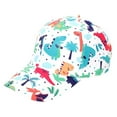 thumbnail image 4 of Krdevn Kids Dinosaur Print Baseball Cap Adjustable Outdoor Sun Protection Boys Girls Summer Casual Trucker Sun Hat,2-7 Years, 4 of 4
