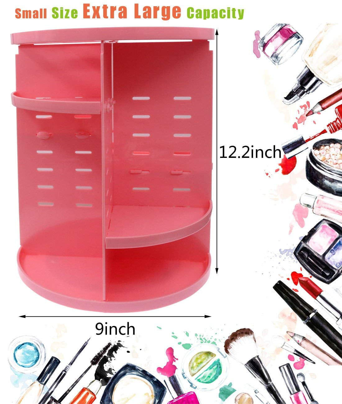 Amerteer 360 Degree Makeup Organizers And Cosmetic Storage Holder