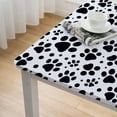 thumbnail image 4 of BANET  Black Animal Print&nbsp;Table&nbsp;Cover Tablecloths Rectangle Table Cover Waterproof Cute Pet Cat Dog Birthday Party Decorations White, 4 of 7
