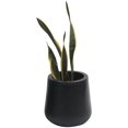 thumbnail image 2 of Decorlives Medium Designer Black Fiberglass Planters Decorative Pots Light Weight - 12 inch Diameter, Indoor-Outdoor, 2 of 4