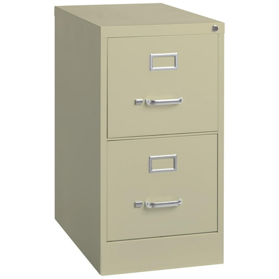 (Set of 2) Hirsh 22-inch Deep 2-Drawer, Letter-Size Vertical File Cabinet, Putty