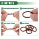 thumbnail image 4 of Universal O Ring Seal Gasket, Orings Seal Washer Replacement for Plumbing Repair for Cars Trucks, 12mm ID x 2.5mm CS, FKM Rubber, Brown, 50pcs, 4 of 6