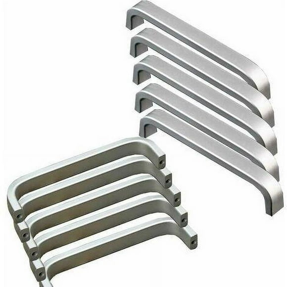 Arched Curved Drawer Pull, Smooth Finish And Metallic Luster, Easy Installation Ideal For Kitchen Cabinets Furniture Doors Wardrobe Desk Drawers Or Shelves, 10PCS