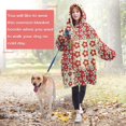 thumbnail image 4 of Wearable Oversized Blanket,Pioneer Flower Floral Print Pattern Wearable Blanket Hoodie for Adults,Cozy Hooded Blankets with Super Pockets,Super Warm Fuzzy Pullover for Women & Men, 4 of 6