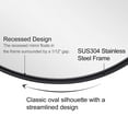 thumbnail image 4 of ANDY STAR Modern 22 x 34 Inch Oval Hanging Bathroom Mirror, Matte Black, 4 of 10