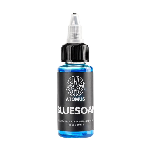 ATOMUS Tattoo Blue Soap 40ML Solución relajante de la piel para tatuajes Atomus Jabon Azul