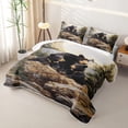 thumbnail image 3 of Homewish Wild Black Bear Quilt Full,Vintage Lodge Cabin Full Bedspread Sets,3-Piece, 3 of 7