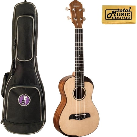 Oscar Schmidt OU500C Comfort Series Concert Ukulele, Spruce Top w/Padded Gigbag & PC, OU500C BAGPC