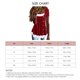 thumbnail image 5 of Camiseta 2 en 1 Blusa plisada con botones delanteros y ajuste holgado Blusa informal de verano para mujer Rojo vino L, 5 of 5