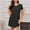 Black, variant on Fazvaoo Womens Nightgowns Short Sleeve Short Sleepwear Casual Nightdress(Beige,Size M-3XL)