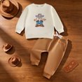 thumbnail image 2 of TOWED22 Baby Boy Clothes 2Pcs Fall Winter Long Sleeve Sweatshirt with Pants Set Toddler Cute Print Outfits, 2 of 8
