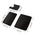 thumbnail image 5 of CCWADH Bathroom Rugs Sets 3 Piece, Ultra Soft Polyester Bath Rugs, Non-Slip Backing Bathroom Mat Set, Washable Quick Dry U-Shaped Toilet Mat for Tub, Shower - Black[31.5"x20"+16"x24"+16"x20"], 5 of 6