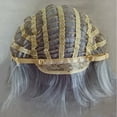 thumbnail image 3 of Cptfadh cpfadh Human Hair Grey Wig Full Woman Curly Fashion Synthetic Hair Short Natural Wig, 3 of 6