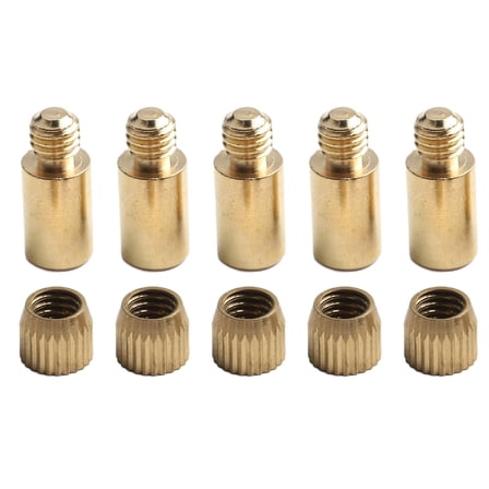 5Pcs Shelf Support Studs Pegs Pins 8-9Mm Cabinet Bracket Gold 8Mm