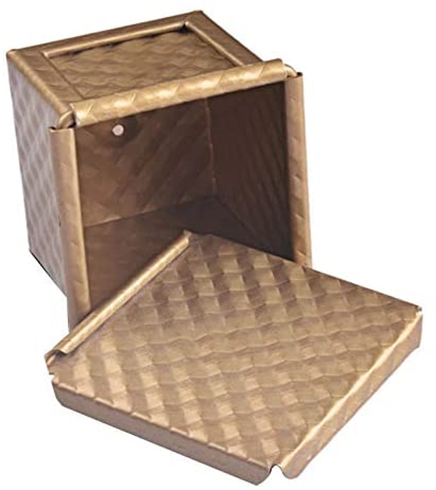 Kepooman Non-Stick Square Loaf Pan Bakeware Toast Box with Lid, Gold Kepooman Non-Stick Square Loaf Pan Bakeware Toast Box with Lid, Gold