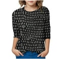 thumbnail image 4 of ShomPort 3-12 Years Baby Children Tops Graphic Print Quarter Sleeve Round Collared Trendy Tees Tops Regular Lightweight Clothes, 4 of 5