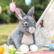 Lazada Stuffed Rabbit Pillow Girl Gifts Plush Bunny Toy Squishy Rabbit Toys Soft White 9.5