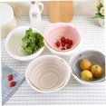 thumbnail image 2 of Portable Washing Basket & Drainer Multifunctional Kitchen Food Strainer Basket Set with Double Layered Detachable Basket Bowl Free Space Saving(Pink), 2 of 5