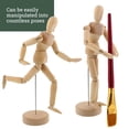 thumbnail image 4 of US Art Supply Wood 8" Artist Drawing Manikin Articulated Mannequin with Base and Flexible Body - Perfect For Drawing, 4 of 6