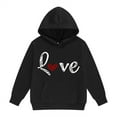 thumbnail image 5 of EnJoCho Childrens Hoodie Pullover With Hood Girls Boys Long Sleeve Plain Casual Elegant Tops Loose Autumn Winter Sweatshirt Blouse Shirt, 5 of 5
