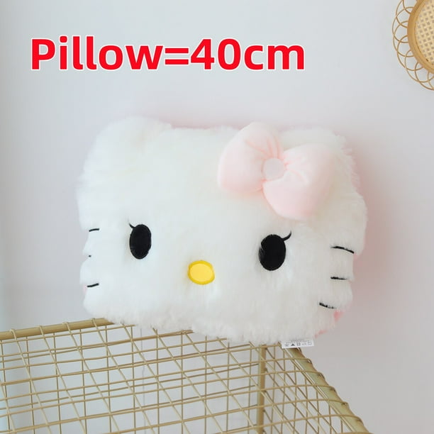 Sanrio-almohada de peluche de Hello Kitty para niña, cojín de