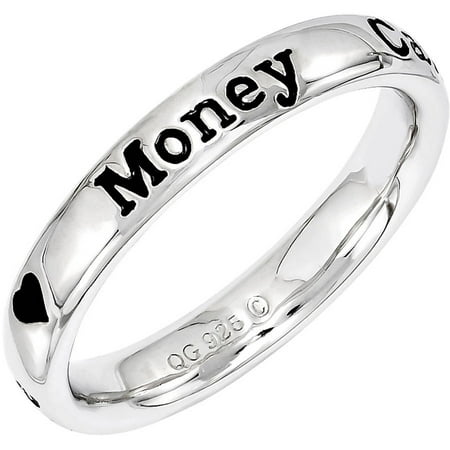 Stackable Expressions Sterling Silver Lyric Money Can't Buy Me Ring
