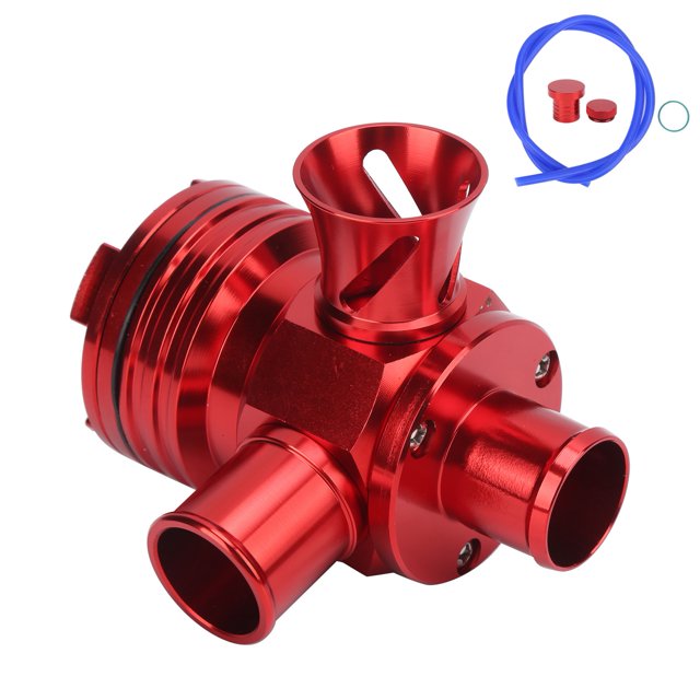 Válvula de descarga Aleación de aluminio Accesorios universales para automóvil rojo para motor 2-Turbo 1.8T/2.7L
