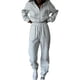 thumbnail image 3 of Conjunto de Chándal de 2 Piezas para Mujer, Sudadera de Larga con Cremallera y Pantalones de Chándal de Pierna , Conjuntos de Estar por Casa, Otoño Gris L, 3 of 7