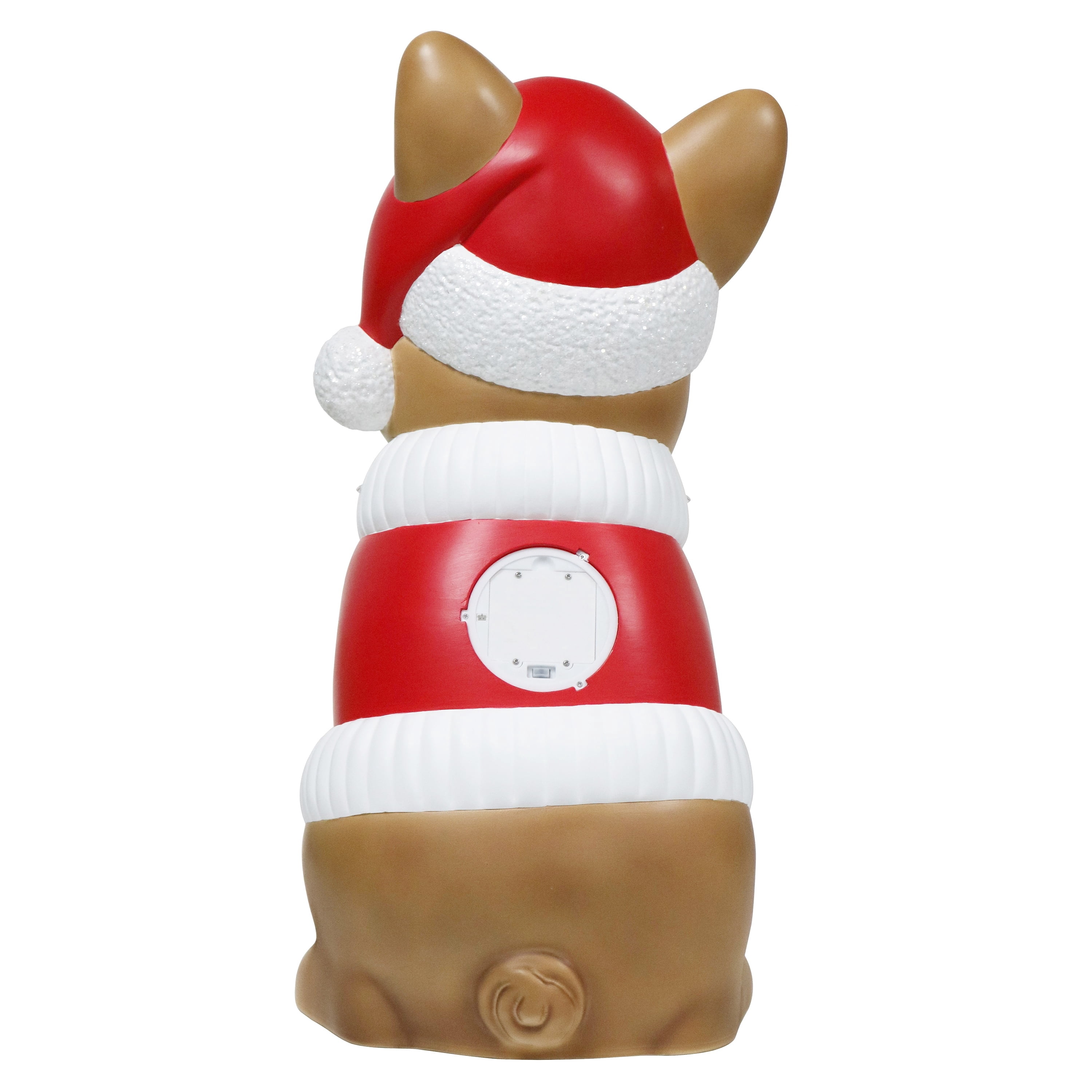 Holiday Time Lighted Blow Mold Pug Christmas Decoration 24" photo 4