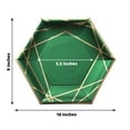 thumbnail image 3 of Efavormart 25 Pack | 9" Hunter Emerald Green / Gold Hexagon Dinner Paper Plates, Geometric Disposable Party Plates - 300 GSM, 3 of 11