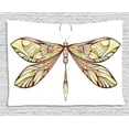thumbnail image 1 of Dragonfly Tapestry, Abstract Colorful Dragonfly Design with Seasonal Blossoming Leaf Patterned Wings, Wall Hanging for Bedroom Living Room Dorm Decor, 80W X 60L Inches, Multicolor, by Ambesonne, 1 of 2