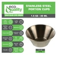 thumbnail image 2 of [72 Pack] 1.5 oz Stainless Steel Sauce Cups - Round Condiment Containers, Food Safe/Commercial Grade Safe/Portion Dipping Cups, Sauce Cups, Ramekins by EcoQuality, 2 of 4
