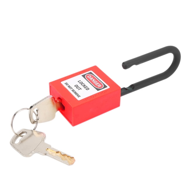 Lockout Tagout Locks, Red Loto Locks Lockout Tagout Keyed Different,38mm Lockout Lock Nylon Industrial Engineering Insulation Security Dust Proof Device for Construction Site