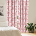 thumbnail image 2 of Ambesonne Cherry Blossom Curtains, Eastern Spring, Pair of 28"x95", Coral White, 2 of 5