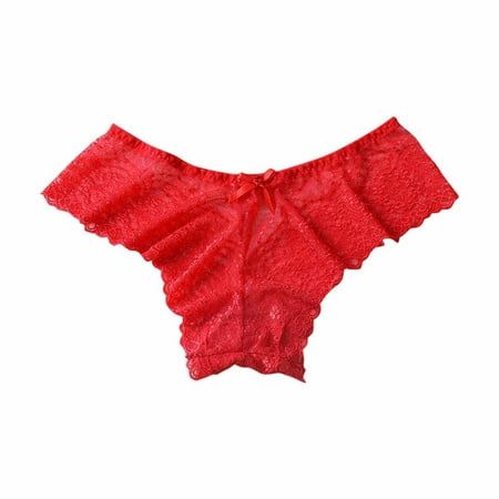 Lmnyox Lace Thongs for Women Breathable Fashion Bikini Panties Low Waist High Cut Hipster Underwear Seamless Panty