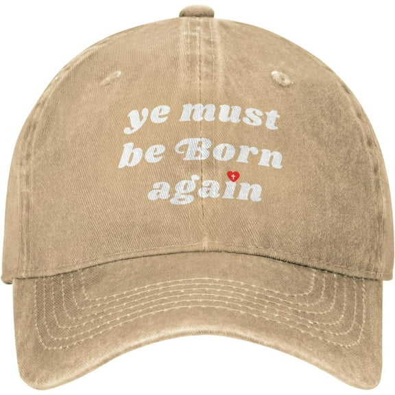 Christ Cross Christian Ye Must Be Born Again Hat Cowboy Baseball Cap Unisex Dad Hat for Men Women