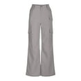 thumbnail image 7 of Lenpel Cargo Pants for Women Baggy High Waisted Wide Leg Pants Streetwear Casual Trousers with Pockets, 7 of 7