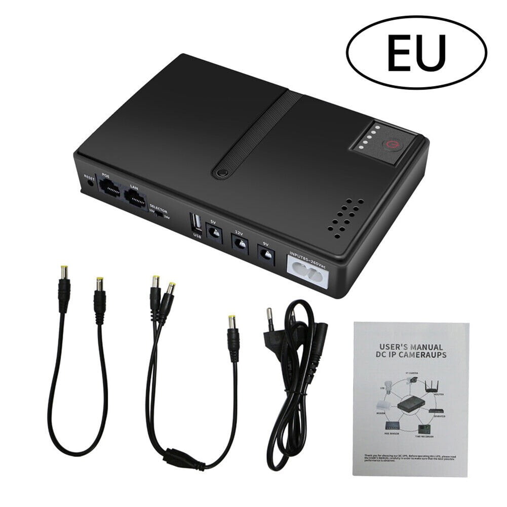 Dc Ups Battery Backup Uninterruptible 1036P 5V 9V 12V Portable-= Powersupplyfor Wifi Router Switch Phone Built-In Adapter Tools Eu