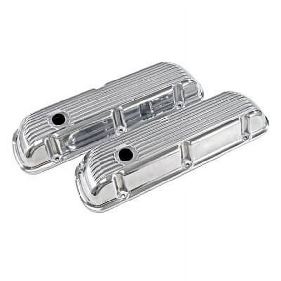 Scott Drake C5ZZ-6A582-AF "Cal Custom" Aluminum-Finned Valve Covers