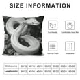 thumbnail image 4 of Shangniulu White Snake Pillow Cover 3D Animal Black Rose Pattern Square Pillow Case for Teens Adults Wild Life Plants Decorative Soft Cushion Cover for Car, 4 of 5